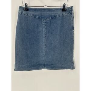 Ralph Lauren Jeans Co Denim Skirt Womens 12 Blue 90s Y2K Side Zipper Vintage